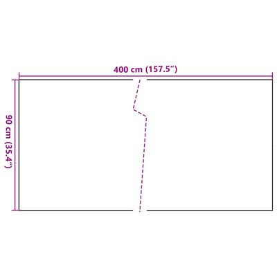 vidaXL altanafskærmning 400x90 cm polyrattan brun og sort