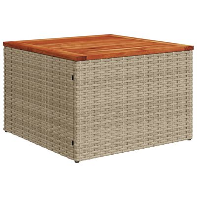 vidaXL havesofasæt 8 dele med hynder polyrattan beige