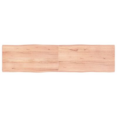 vidaXL bordplade 160x40x(2-4) cm naturlig kant behandlet træ lysebrun