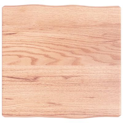 vidaXL bordplade 40x40x(2-6) cm naturlig kant behandlet træ lysebrun