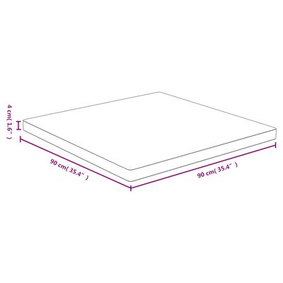 vidaXL bordplade 90x90x4 cm bambus