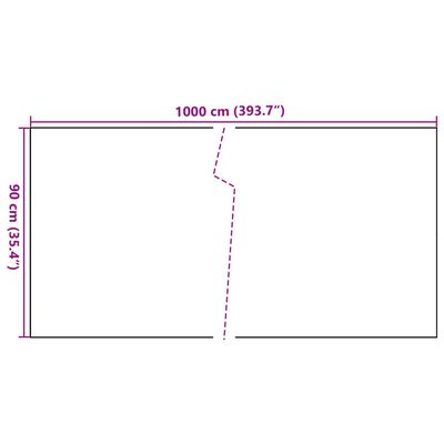 vidaXL altanafskærmning 1000x90 cm polyrattan brun og sort