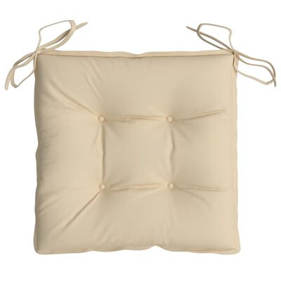 vidaXL stolehynder 4 stk. 40x40x7 cm oxfordstof beige