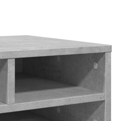 vidaXL printerstativ 49x40x22,5 cm konstrueret træ betongrå