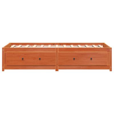 vidaXL daybed 75x190 cm massivt fyrretræ gyldenbrun