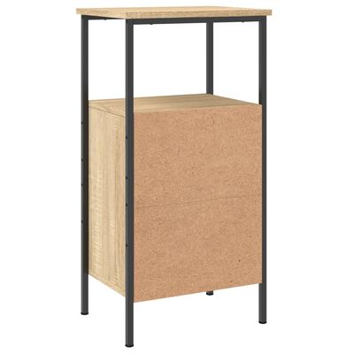 vidaXL sengeborde 2 stk. 41x31x80 cm konstrueret træ sonoma-eg