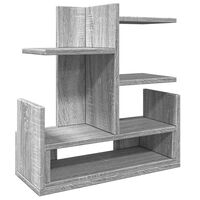 vidaXL hylde til skrivebord 49x20x52,5 cm konstrueret træ grå sonoma