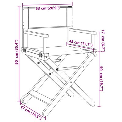 vidaXL foldbare havestole 2 stk. foldbare stof cremehvid