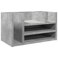 vidaXL dueslag til skrivebord 44,5x24x25 cm konstrueret træ betongrå