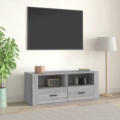 vidaXL tv-bord 100x35x40 cm konstrueret træ grå sonoma-eg