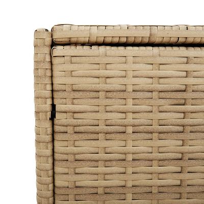 vidaXL opbevaringsboks til haven 283 l polyrattan beige