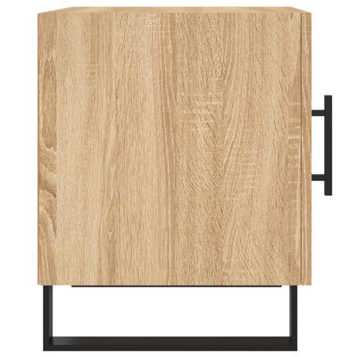 vidaXL sengeborde 2 stk. 40x40x50 cm konstrueret træ sonoma-eg