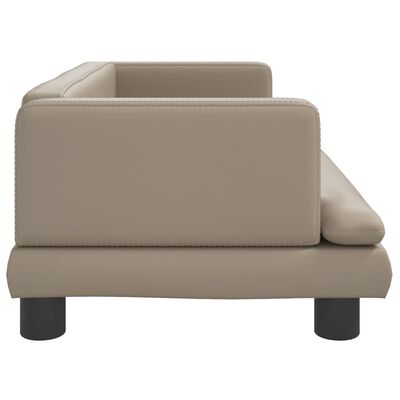 vidaXL sofa til børn 80x45x30 cm kunstlæder cappuccinofarvet