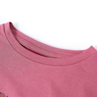 Langærmet T-shirt til børn str. 92 cm pink