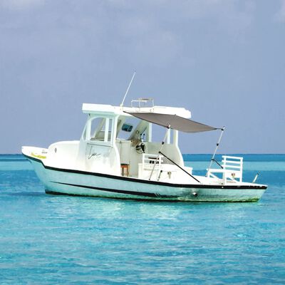 vidaXL solsejl til båd 170x170x(113-182,5) cm forlængerdel antracitgrå