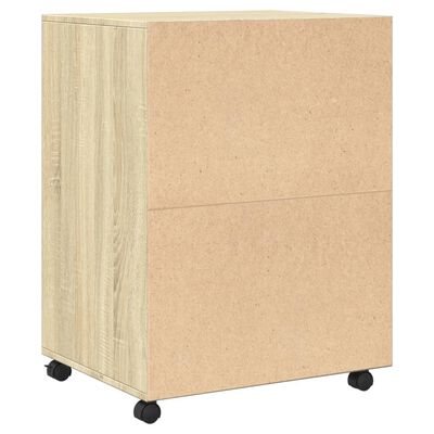 vidaXL rullebord 60x48x81 cm konstrueret træ sonoma-eg