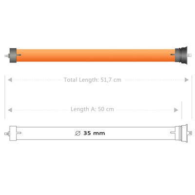 vidaXL rørmotorer 7 stk. 10 Nm