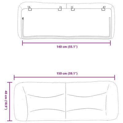 vidaXL gavlpude 140 cm stof lysegrå