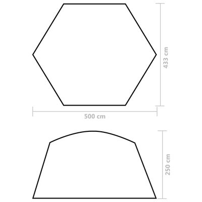 vidaXL pooltelt 500x433x250 cm stof camouflagefarvet