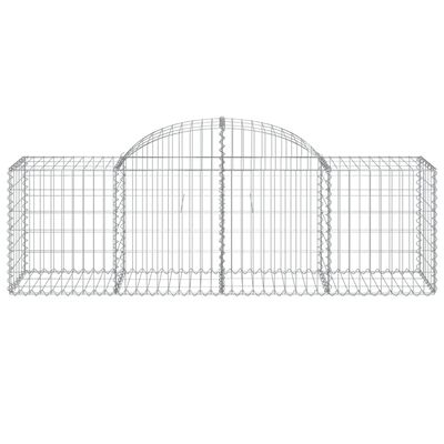 vidaXL buede gabionkurve 9 stk. 200x50x60/80 cm galvaniseret jern