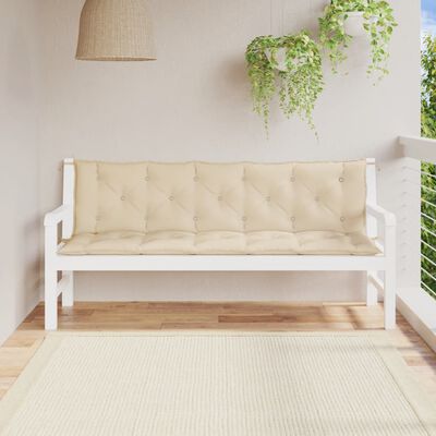 vidaXL hynde til havebænk 180x(50+50)x7 cm oxfordstof beige