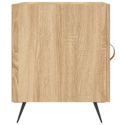 vidaXL sengeborde 2 stk. 40x40x50 cm konstrueret træ sonoma-eg