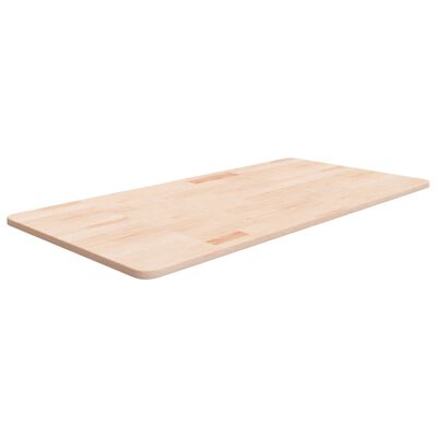 vidaXL bordplade til badeværelse 100x50x1,5 cm massivt træ ubehandlet