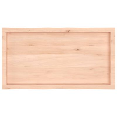 vidaXL bordplade 100x50x(2-4)cm naturlig kant ubehandlet massivt træ