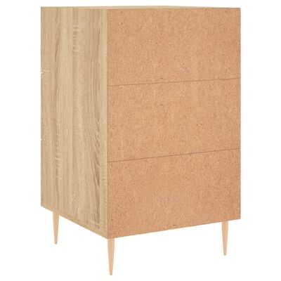 vidaXL sengebord 40x40x66 cm konstrueret træ sonoma-eg