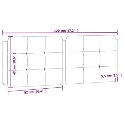 vidaXL gavlpude 120 cm kunstlæder grå