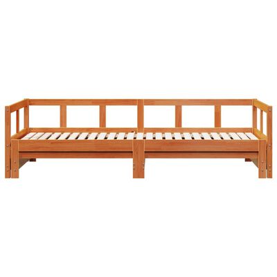 vidaXL daybed uden madras 80x200 cm massivt fyrretræ gyldenbrun