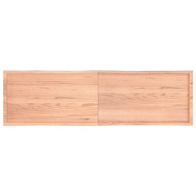 vidaXL bordplade 220x60x(2-6) cm naturlig kant behandlet træ lysebrun