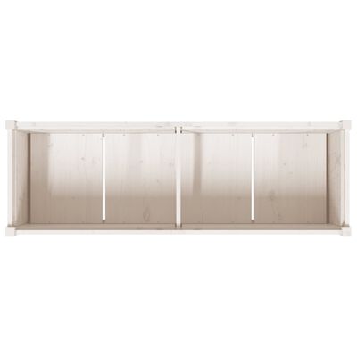 vidaXL plantekasse 150x50x70 cm massivt fyrretræ hvid