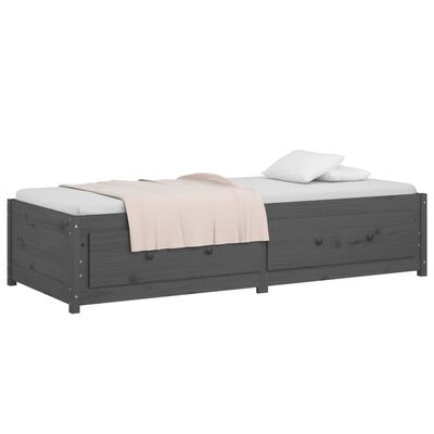 vidaXL daybed 90x190 cm Single massivt fyrretræ grå