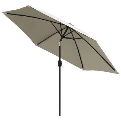 vidaXL parasol 3 m stålstang sandhvid