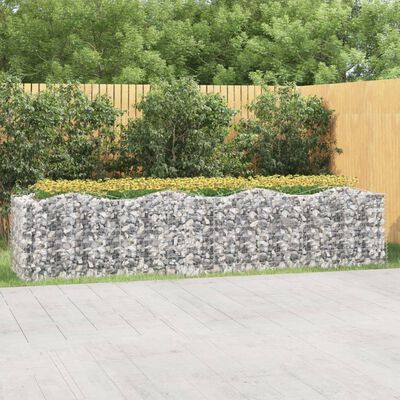 vidaXL buet gabion-højbed 400x100x100 cm galvaniseret jern