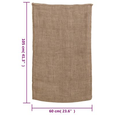 vidaXL jutesække 10 stk. 60x105 cm 100 % jute 220 g/m2