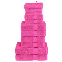 vidaXL håndklæder 12 stk. Premium 600 g/m2 100 % bomuld lyserød