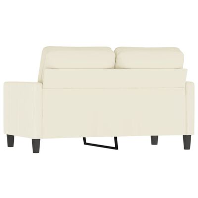 vidaXL 2-personers sofa 120 cm velour cremefarvet