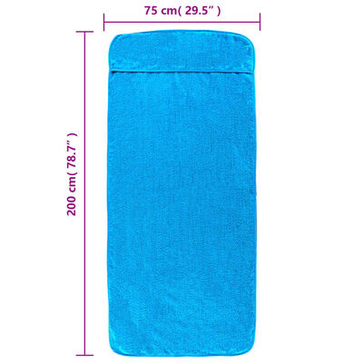 vidaXL strandhåndklæder 2 stk. 75x200 cm 400 GSM stof turkis