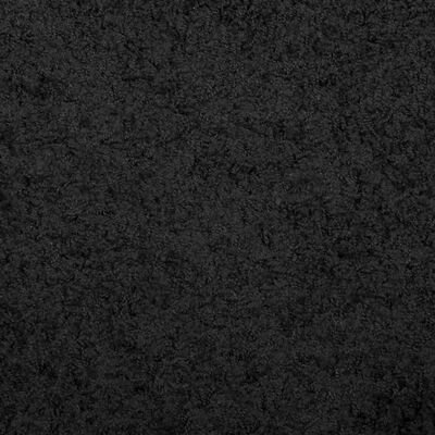 vidaXL shaggy gulvtæppe PAMPLONA Ø 280 cm høj luv sort
