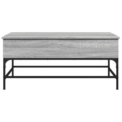 vidaXL sofabord 100x50x45 cm konstrueret træ og metal grå sonoma-eg