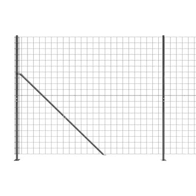 vidaXL trådhegn med flange 1,6x25 m antracitgrå