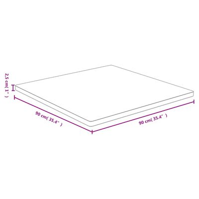 vidaXL bordplade 90x90x2,5 cm bambus