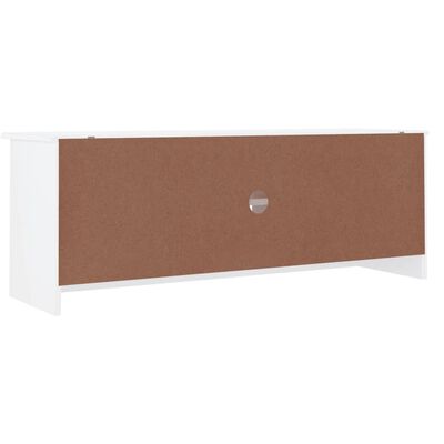 vidaXL sengebord ALTA 112x35x41 cm massivt fyrretræ hvid