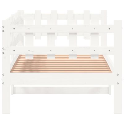 vidaXL daybed uden madras 80x200 cm massivt fyrretræ hvid