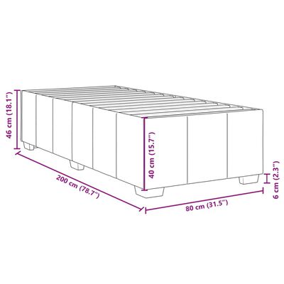 vidaXL kontinentalseng med madras 80x200 cm stof cremefarvet