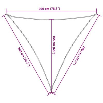 vidaXL solsejl 2x2x2 m 100 % polyesterstof hvid