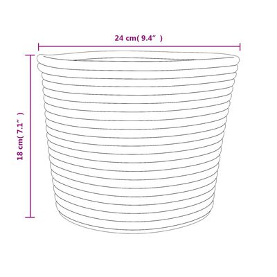 vidaXL opbevaringskurve 2 stk. Ø24x18 cm bomuld brun og hvid