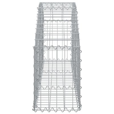 vidaXL buet gabionkurv 150x30x40/60 cm galvaniseret jern